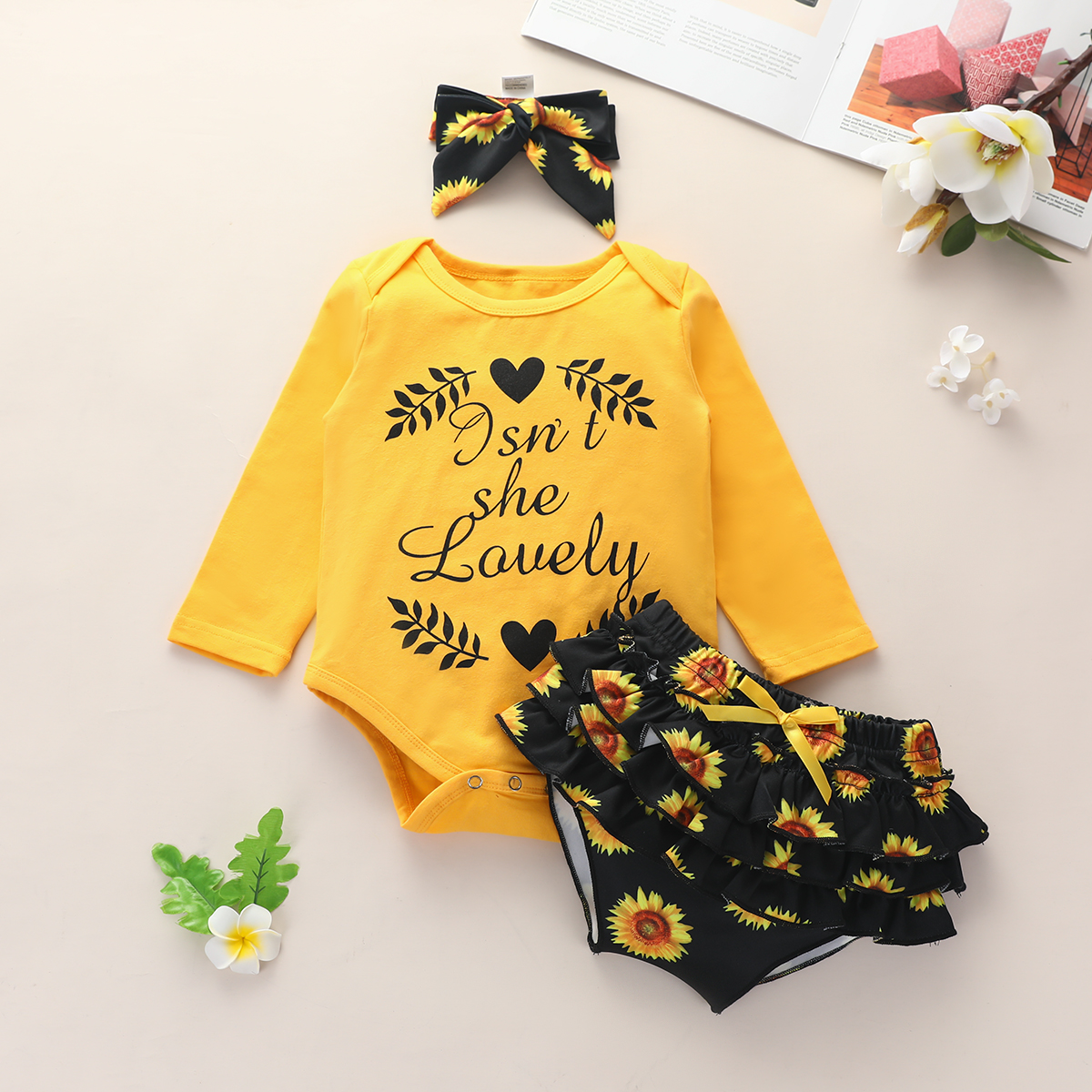 3pcs Baby Girl Sweet Floral Baby's Sets Fashion Long Sleeve Romper Infant Clothing Outfits
3pcs Baby Girl Sweet Floral Baby's Sets Fashion Long Sleeve Romper Infant Clothing Outfits