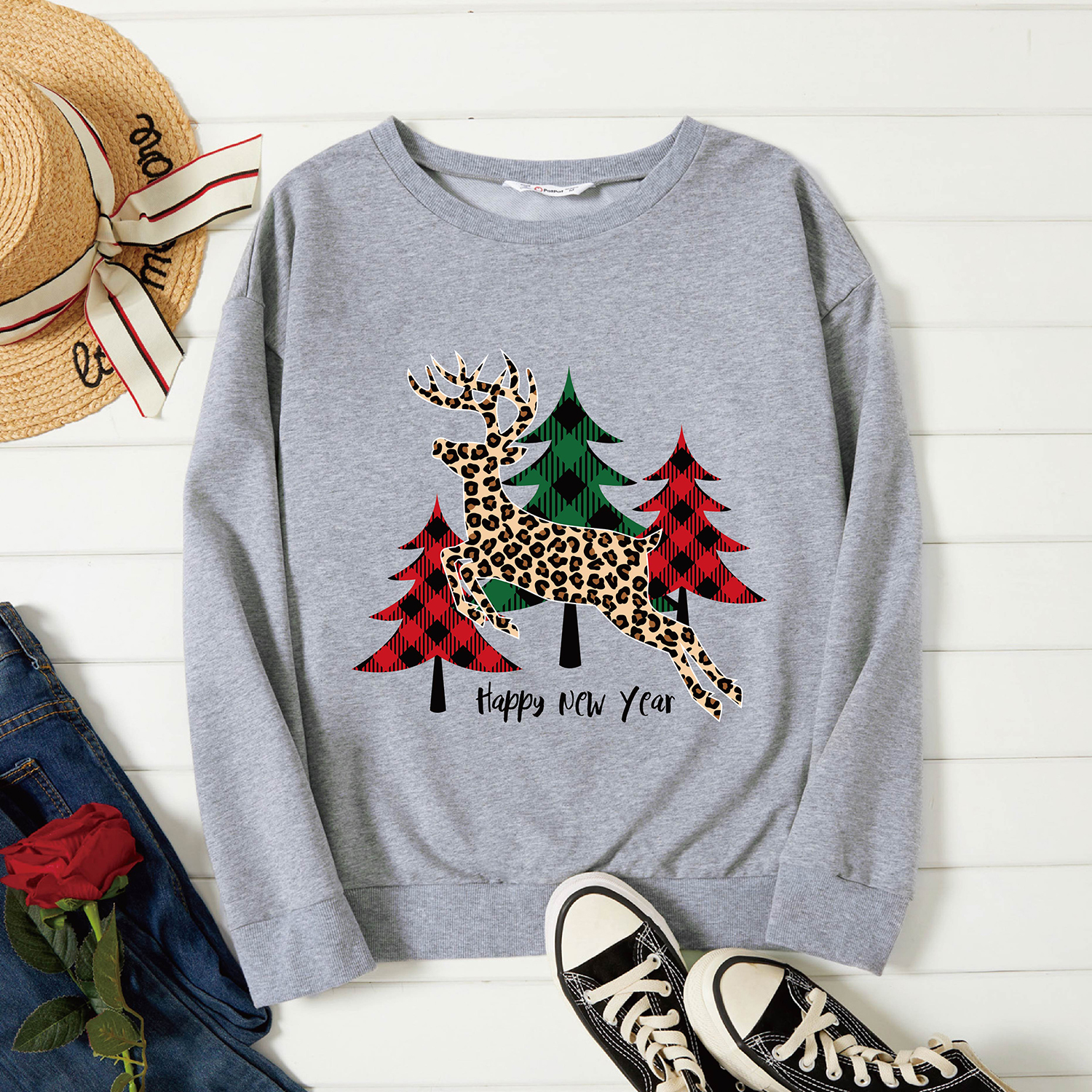 Graphic Light gray Long-sleeve Pullover For Women
Graphic Light gray Long-sleeve Pullover For Women