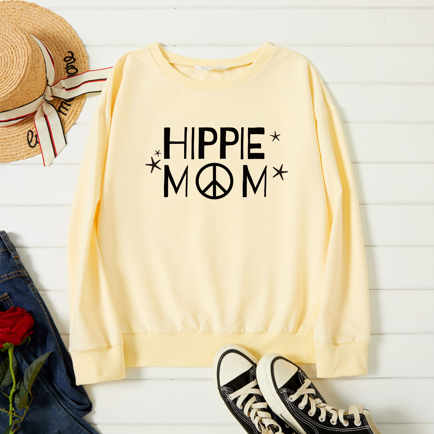 Graphic Beige Long-sleeve Pullover For Women
Graphic Beige Long-sleeve Pullover For Women