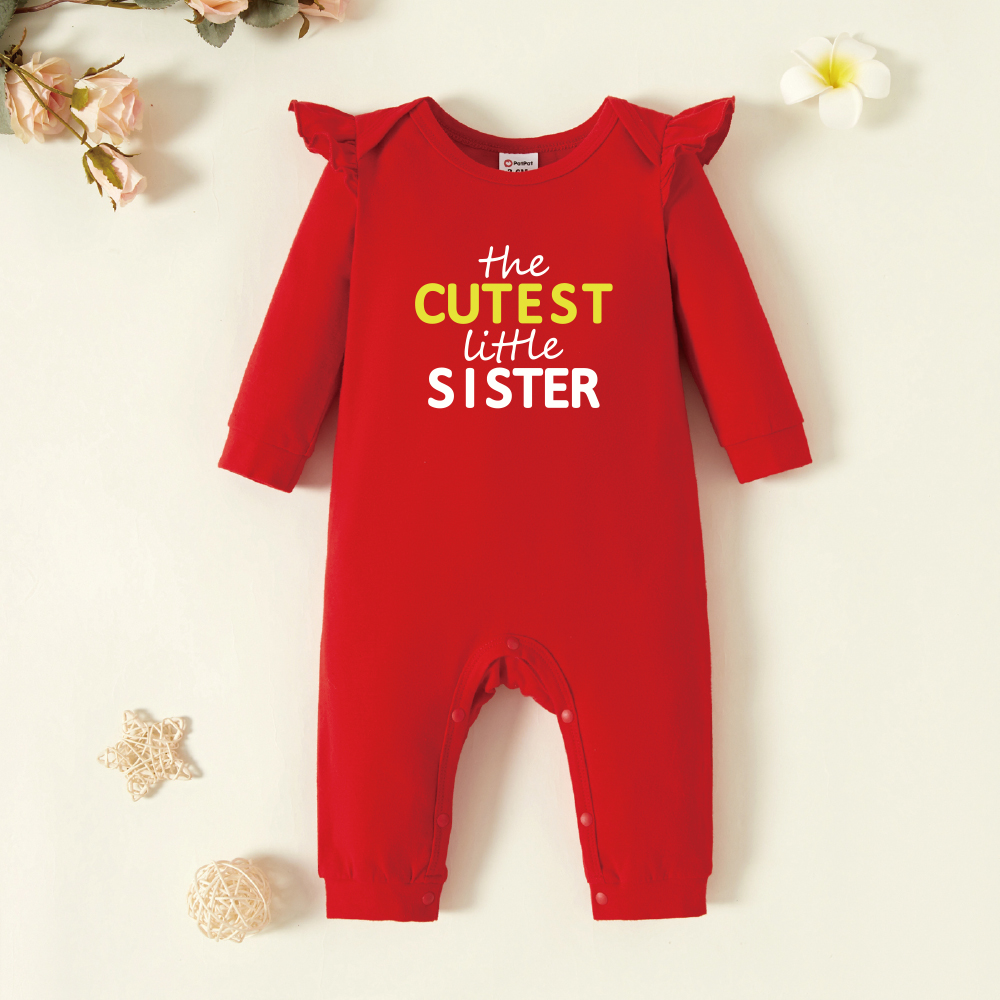 Baby Girl Graphics Letter Print Ruffle Long-sleeve Jumpsuit
Baby Girl Graphics Letter Print Ruffle Long-sleeve Jumpsuit