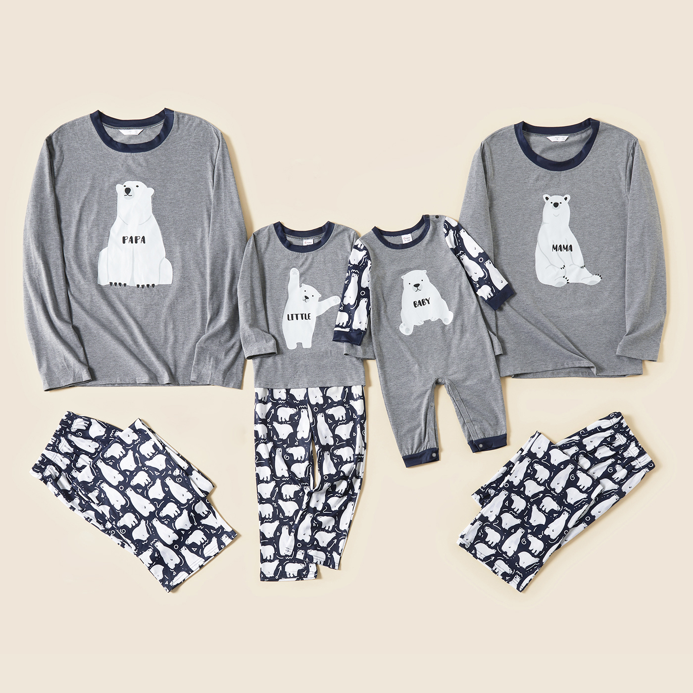 Christmas Polar Bear and Letter Print Grey Family Matching Long-sleeve Pajamas Sets (Flame Resistant)
Christmas Polar Bear and Letter Print Grey Family Matching Long-sleeve Pajamas Sets (Flame Resistant)