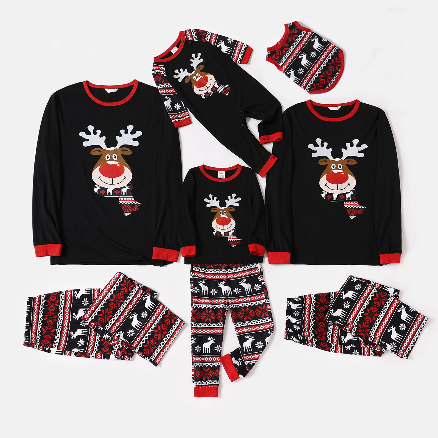 Christmas Cartoon Reindeer Print Black Family Matching Long-sleeve Pajamas Sets (Flame Resistant)
Christmas Cartoon Reindeer Print Black Family Matching Long-sleeve Pajamas Sets (Flame Resistant)