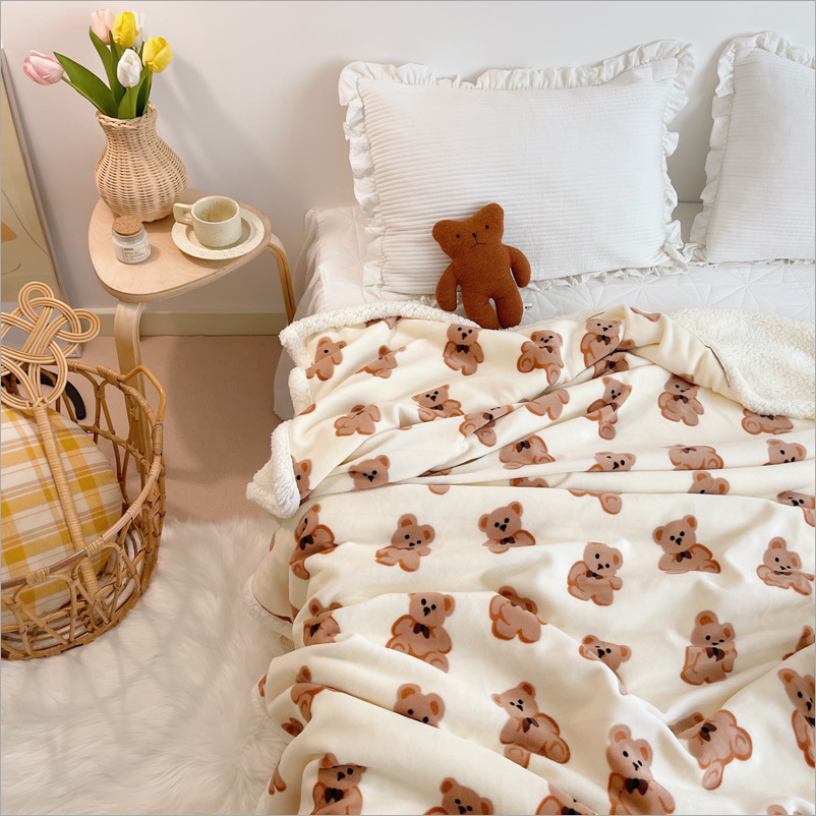 Cartoon Animal Bear Print Fleece Blankets Home Bed Blanket Kids Bedding Baby Blanket
Cartoon Animal Bear Print Fleece Blankets Home Bed Blanket Kids Bedding Baby Blanket