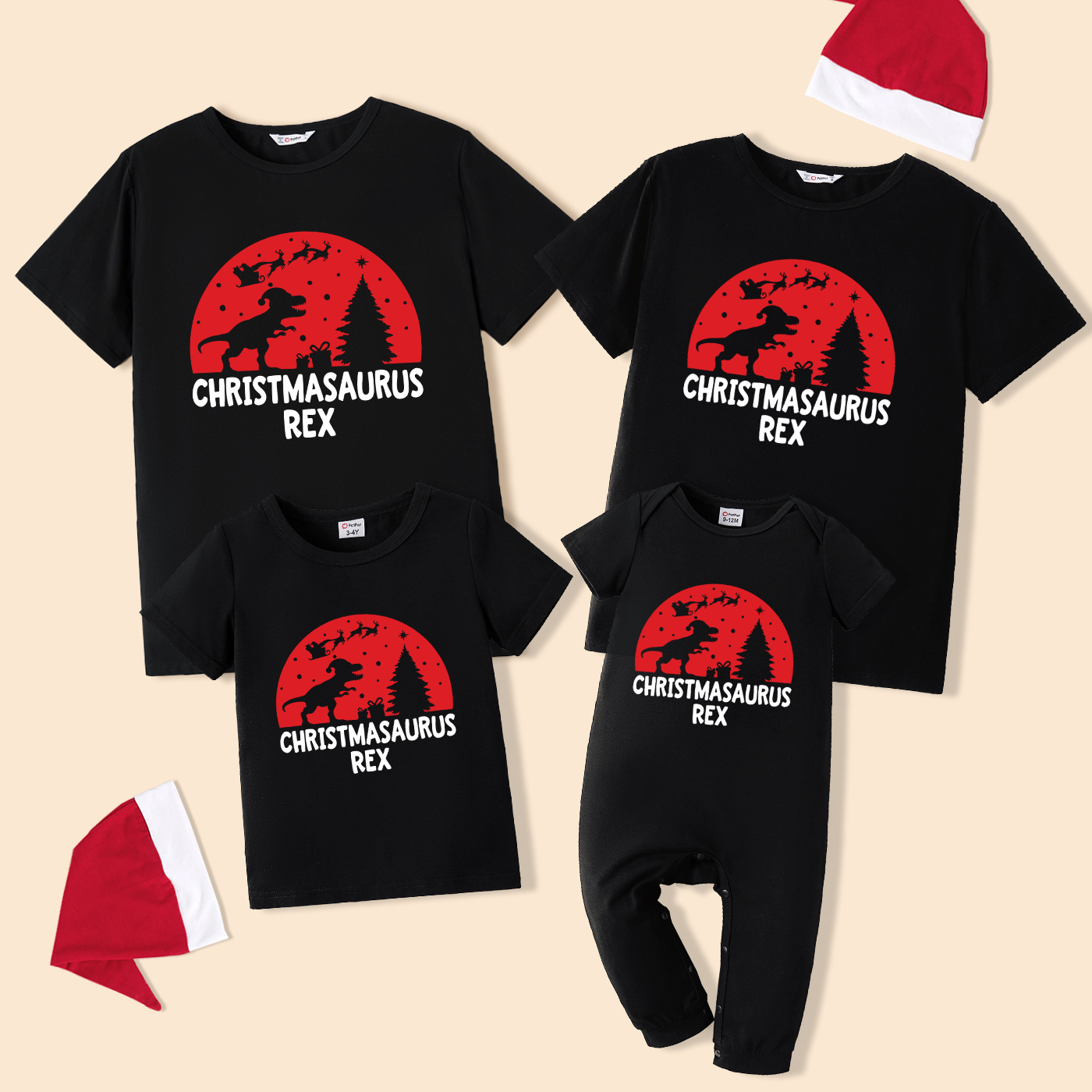 Christmas Dinasour and Letter Print Short-sleeve 100% Cotton Family Matching T-shirts
Christmas Dinasour and Letter Print Short-sleeve 100% Cotton Family Matching T-shirts