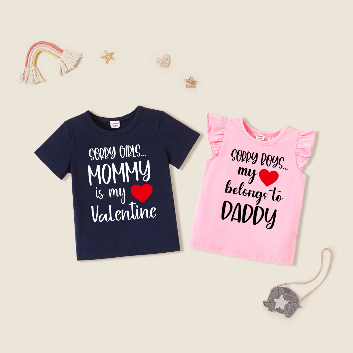 Valentine's Day Love Heart and Letter Print Sibling Matching 100% Cotton Short-sleeve T-shirts
Valentine's Day Love Heart and Letter Print Sibling Matching 100% Cotton Short-sleeve T-shirts