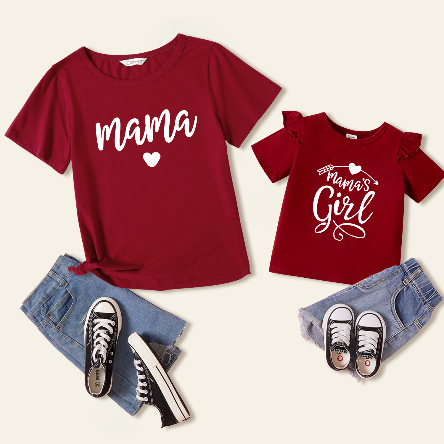 Valentine's Day Love Heart and Letter Print Cotton Short-sleeve T-shirts for Mom and Me
Valentine's Day Love Heart and Letter Print Cotton Short-sleeve T-shirts for Mom and Me