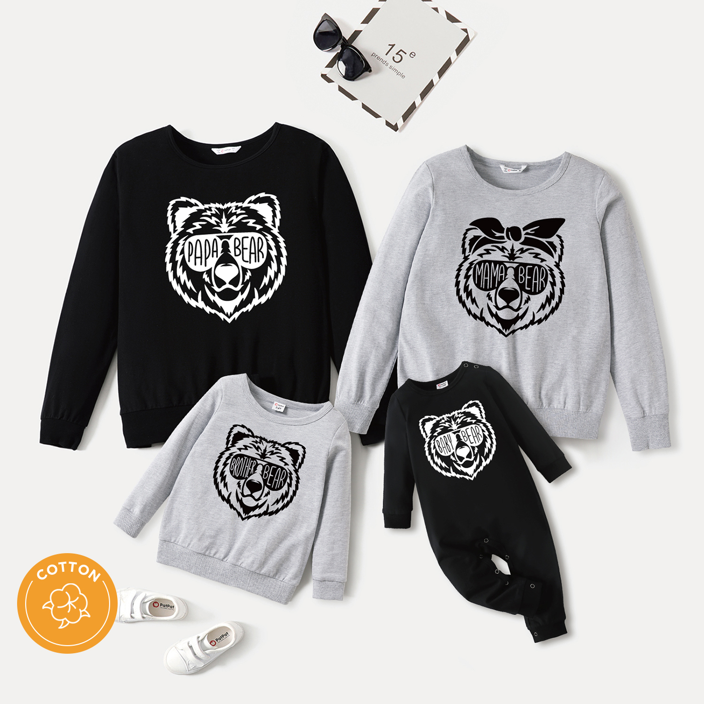 Family Matching 100% Cotton Long-sleeve Animal & Letter Print Pullover Sweatshirts
Family Matching 100% Cotton Long-sleeve Animal & Letter Print Pullover Sweatshirts