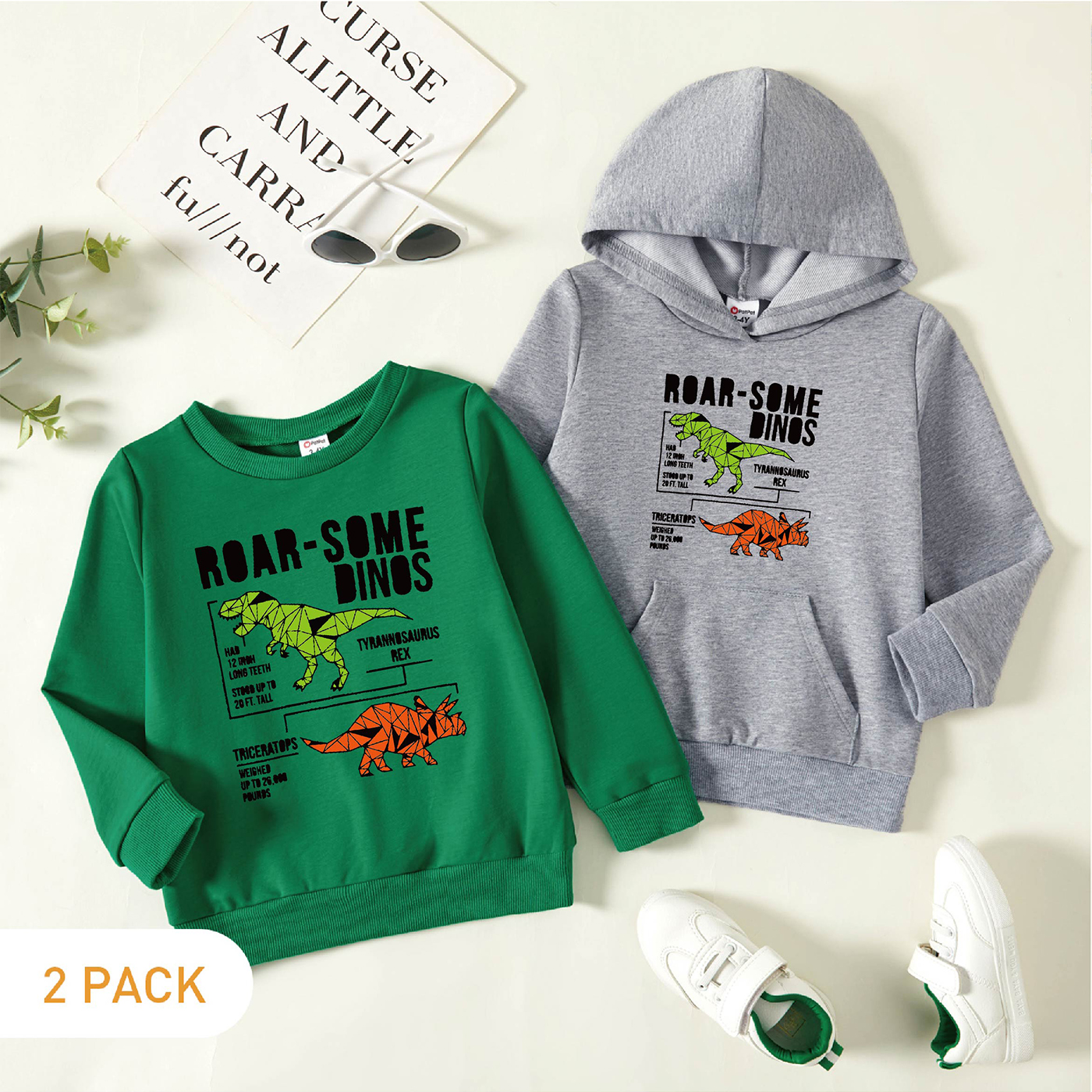 2-Pack Toddler Boy Animal Dinosaur Letter Print Pullover/Hoodie Sweatshirt
2-Pack Toddler Boy Animal Dinosaur Letter Print Pullover/Hoodie Sweatshirt