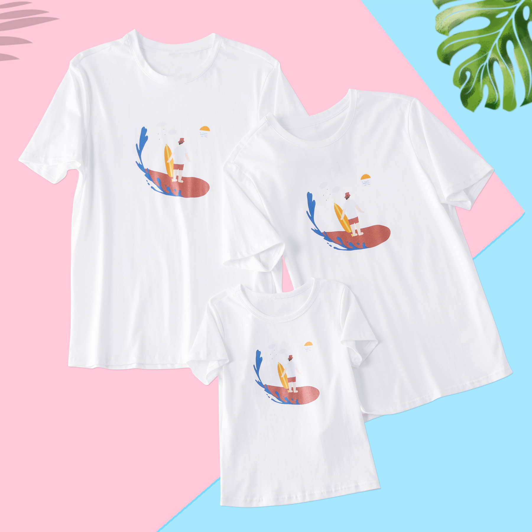 Cartoon Printed Matching T-shirt for Family in White
Cartoon Printed Matching T-shirt for Family in White