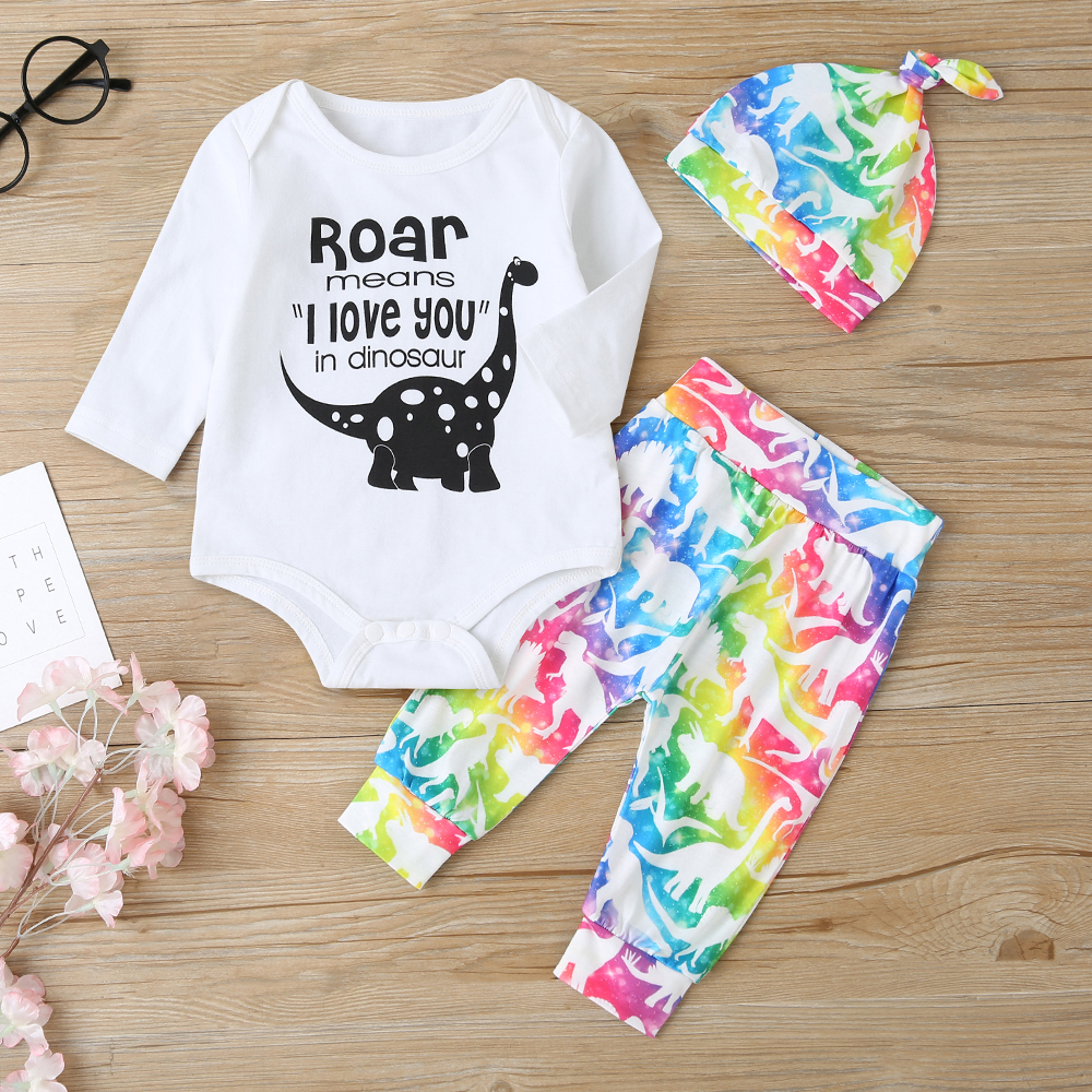 3pcs Baby Boy casual Animal & Dinosaur Baby's Sets Romper Cotton Fashion Long Sleeve Infant Clothing Outfits
3pcs Baby Boy casual Animal & Dinosaur Baby's Sets Romper Cotton Fashion Long Sleeve Infant Clothing Outfits