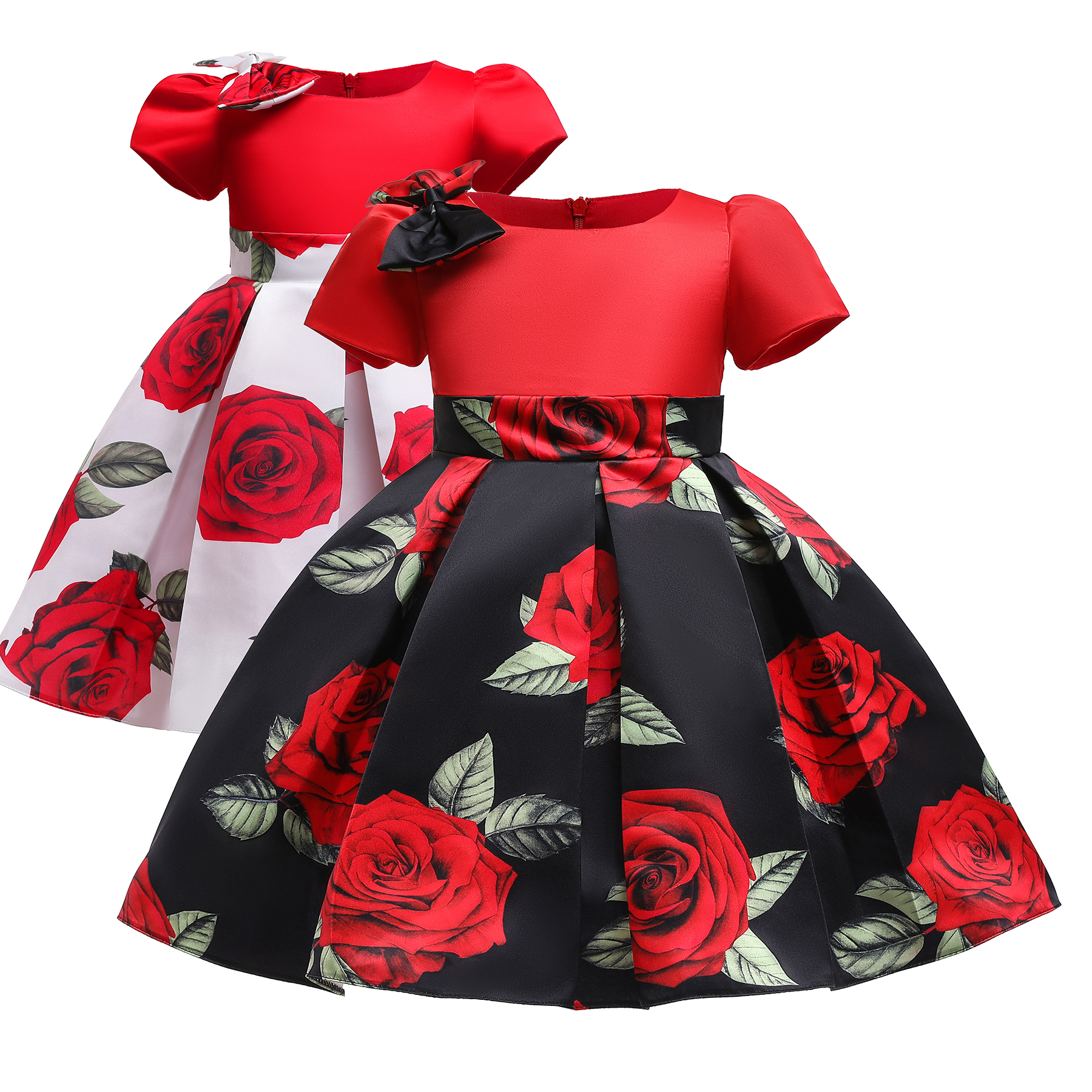 Kid Girl Floral Print Bowknot Design Short-sleeve Princess Costume Party Pleated Dress
Kid Girl Floral Print Bowknot Design Short-sleeve Princess Costume Party Pleated Dress