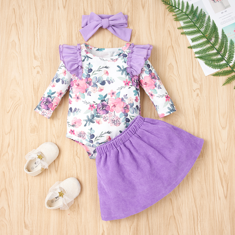 3-pcs Baby Girl Floral Sweet Suit-dress Romper Cotton Long-sleeve Tutu Children's Princess Dresses
3-pcs Baby Girl Floral Sweet Suit-dress Romper Cotton Long-sleeve Tutu Children's Princess Dresses