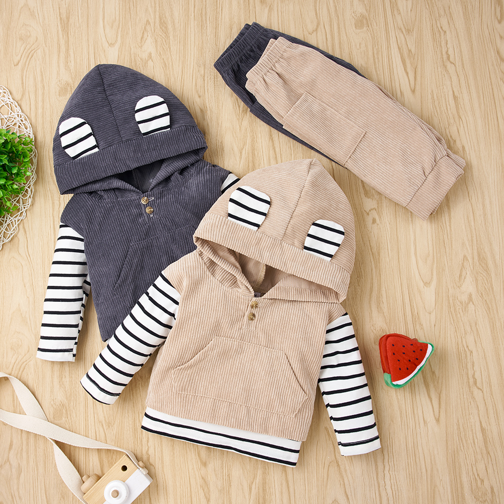 2pcs Baby Boy casual Stripes Baby's Sets Hooded Cotton Fashion Long Sleeve Infant Clothing Outfits
2pcs Baby Boy casual Stripes Baby's Sets Hooded Cotton Fashion Long Sleeve Infant Clothing Outfits