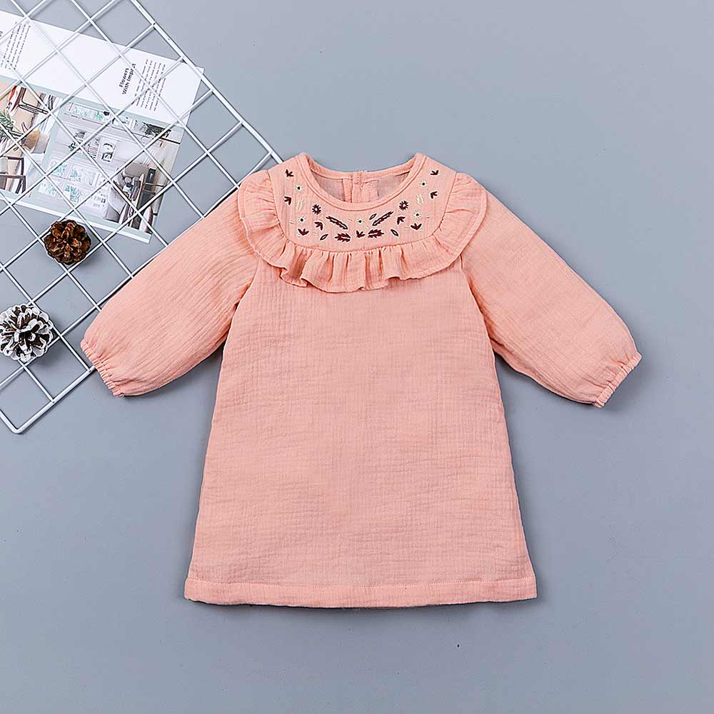 Baby Girl Floral Retro Dress Embroidered Solid Cotton Long-sleeve Sweet Princess dress Baby Girl Clothes 
Baby Girl Floral Retro Dress Embroidered Solid Cotton Long-sleeve Sweet Princess dress Baby Girl Clothes