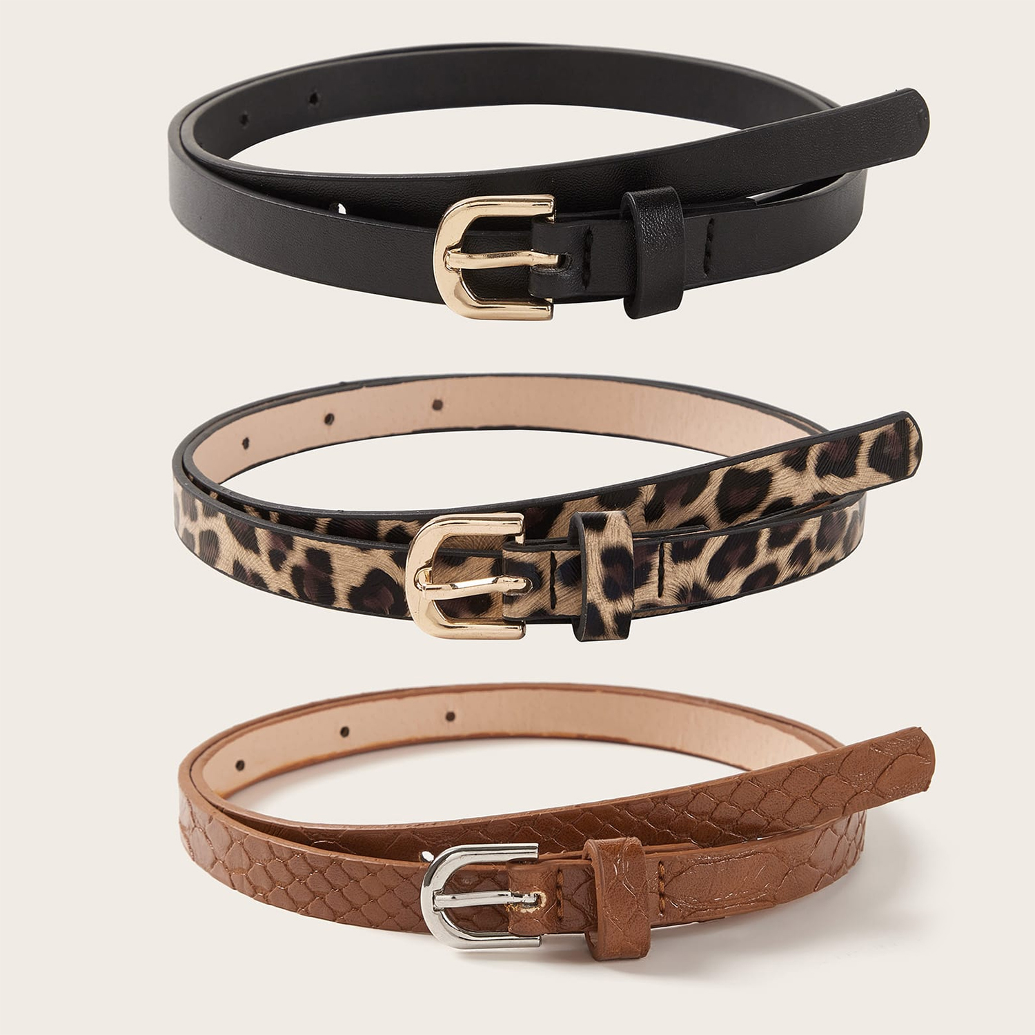 3Pcs Leopard Print Belt for Women Black Waist Leather Belt for Lady Female Waistband Belts
3Pcs Leopard Print Belt for Women Black Waist Leather Belt for Lady Female Waistband Belts