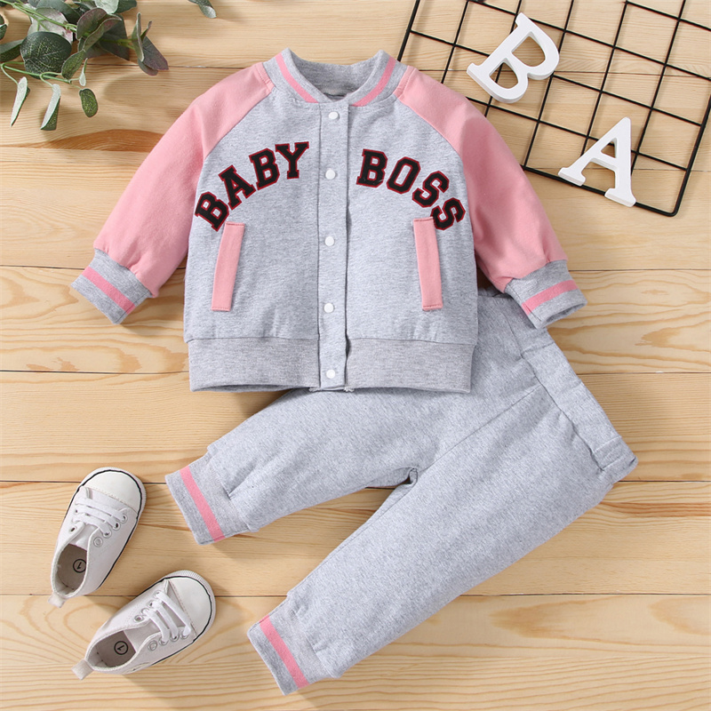 2pcs Baby Letter Print Grey Cotton Raglan Long -Sleeve Jacket and Trousers Set
2pcs Baby Letter Print Grey Cotton Raglan Long -Sleeve Jacket and Trousers Set