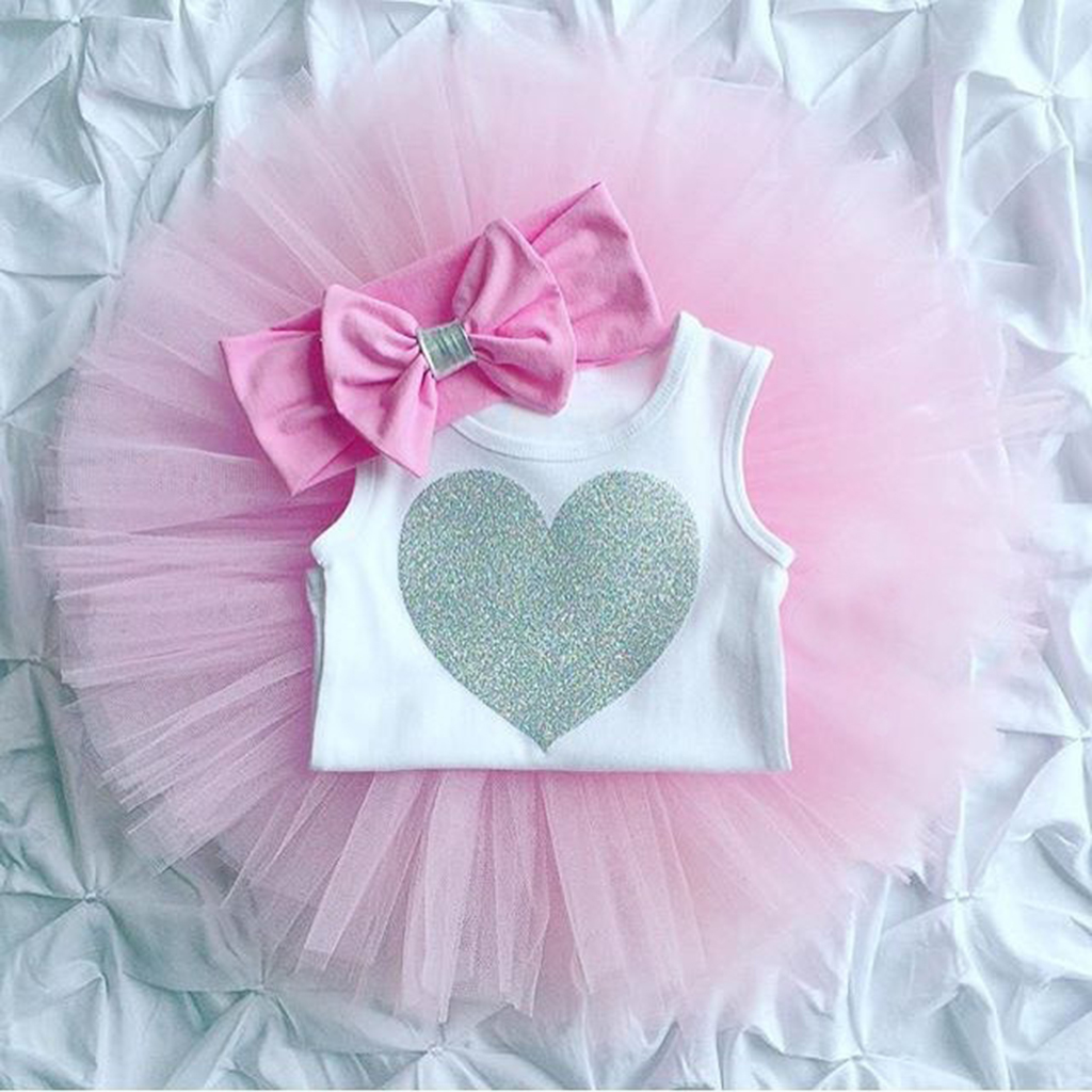 Heart Romper Tutu Skirt and Headband Set 
Heart Romper Tutu Skirt and Headband Set