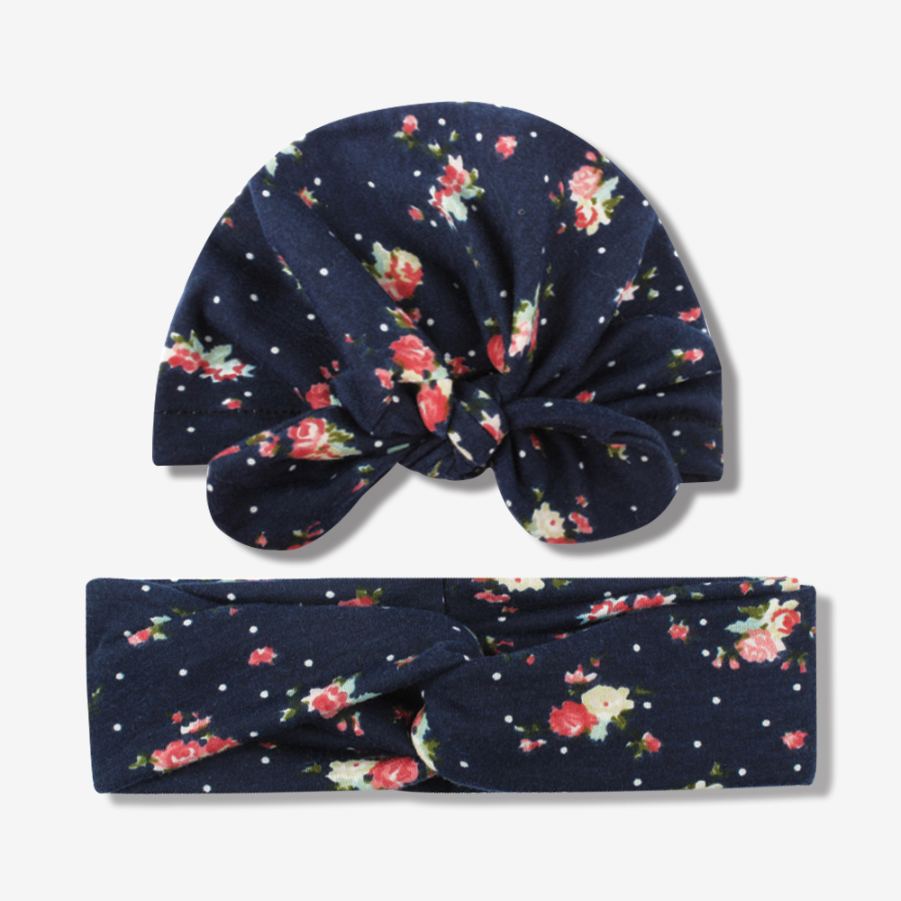Floral Headband Knotted Hat Set for Mommy and Me 
Floral Headband Knotted Hat Set for Mommy and Me