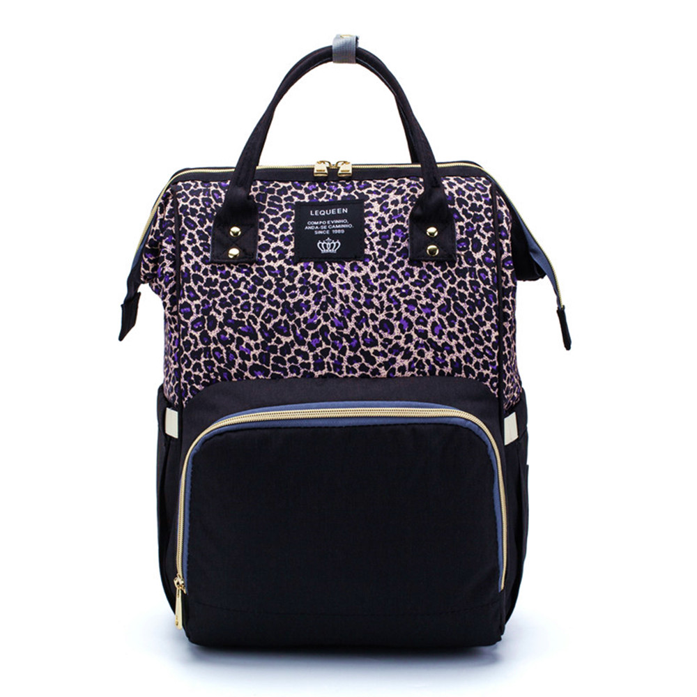 PatPat lequeen Leopard multifunktionales großer Kapazität Windeltasche Rucksack