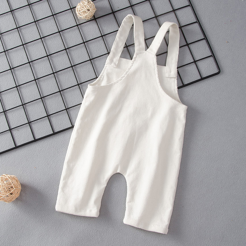 Baby Solid Retro Strappy Jumpsuit Baby Solid Retro Strappy Jumpsuit
