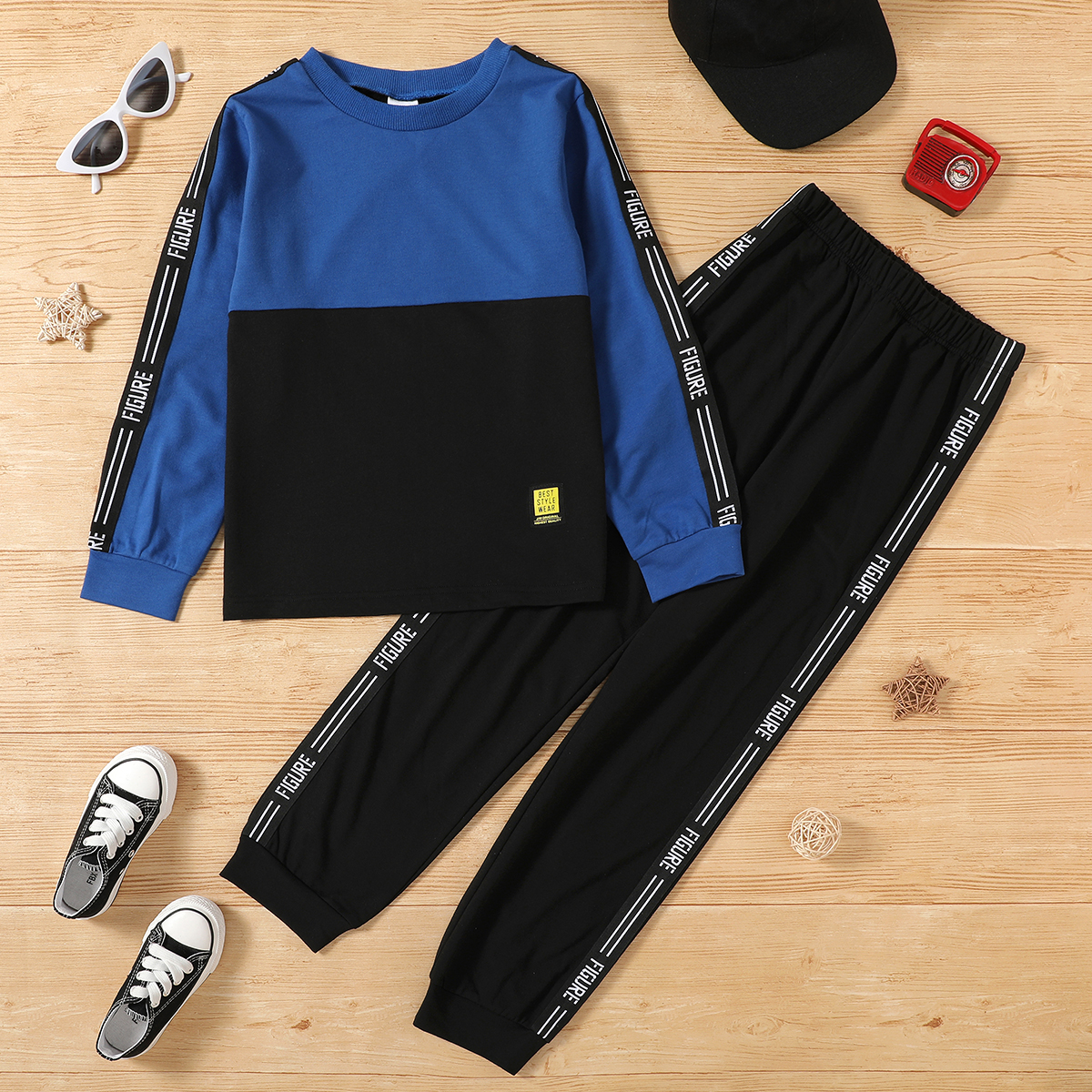 2-piece Kid Boy Colorblock Letter Print Striped Long-sleeve Top and Elasticized Pants Casual Set
2-piece Kid Boy Colorblock Letter Print Striped Long-sleeve Top and Elasticized Pants Casual Set