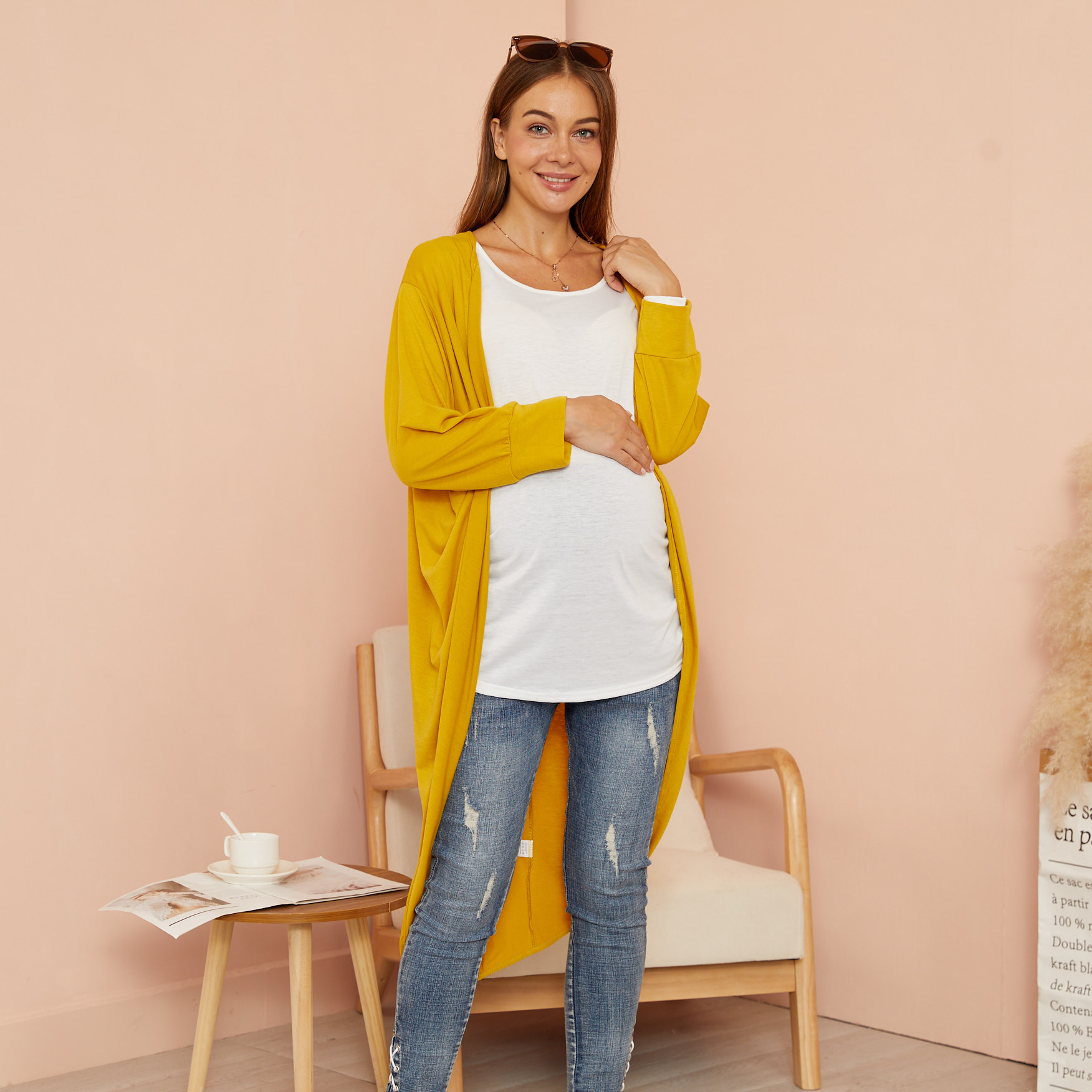 

Maternity Plain Coat