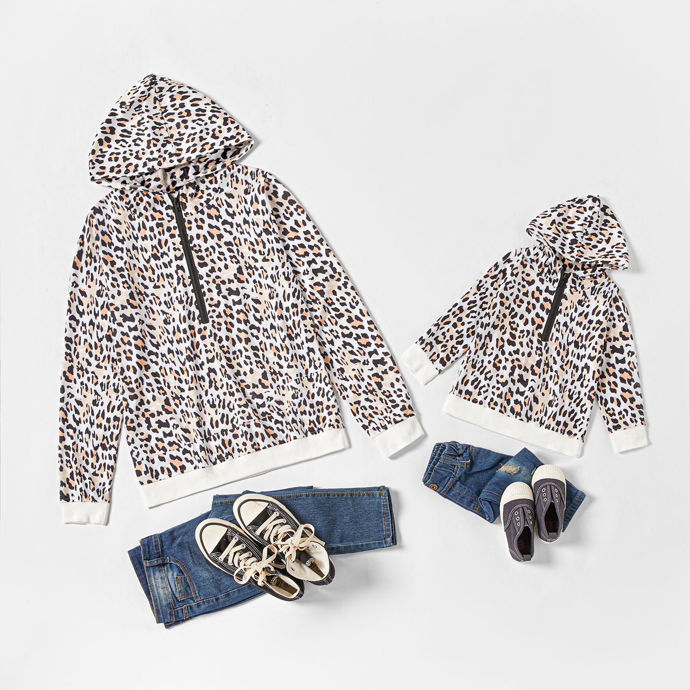 

Leopard Print Hoodies Sweatshirts for Mom and Me