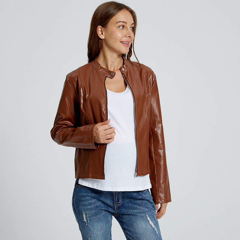 

Pregnant Women Fashion PU Leather Jackets