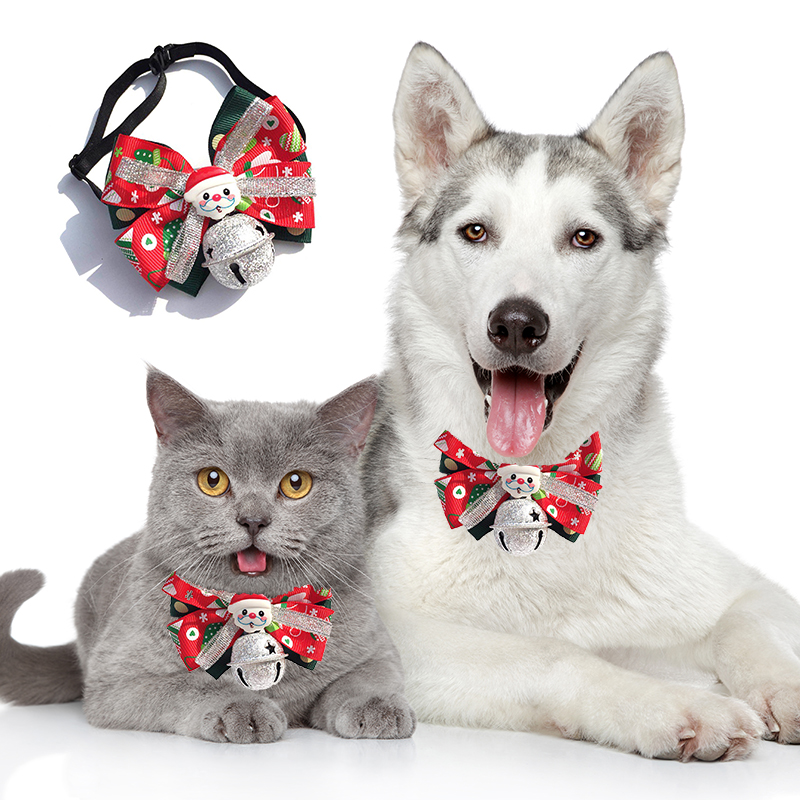 

Bow Tie Neckline Christmas Santa Pet Collar