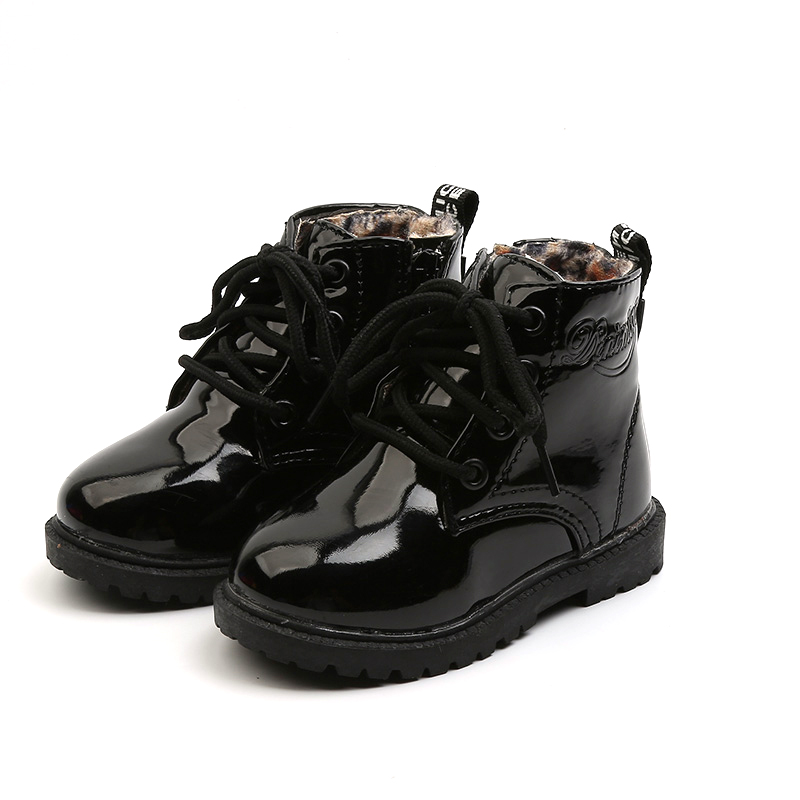 

Toddler / Kid Girl Solid Lace-up School Casual Chic Snow Boots