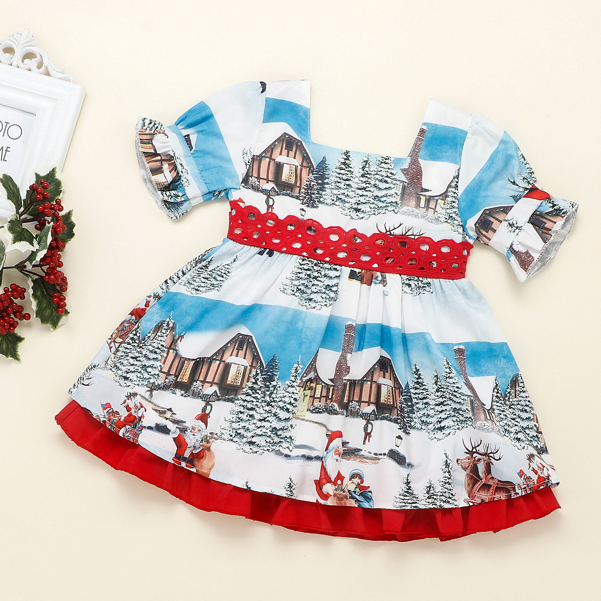 

Baby / Toddler Christmas Bowknot Dress