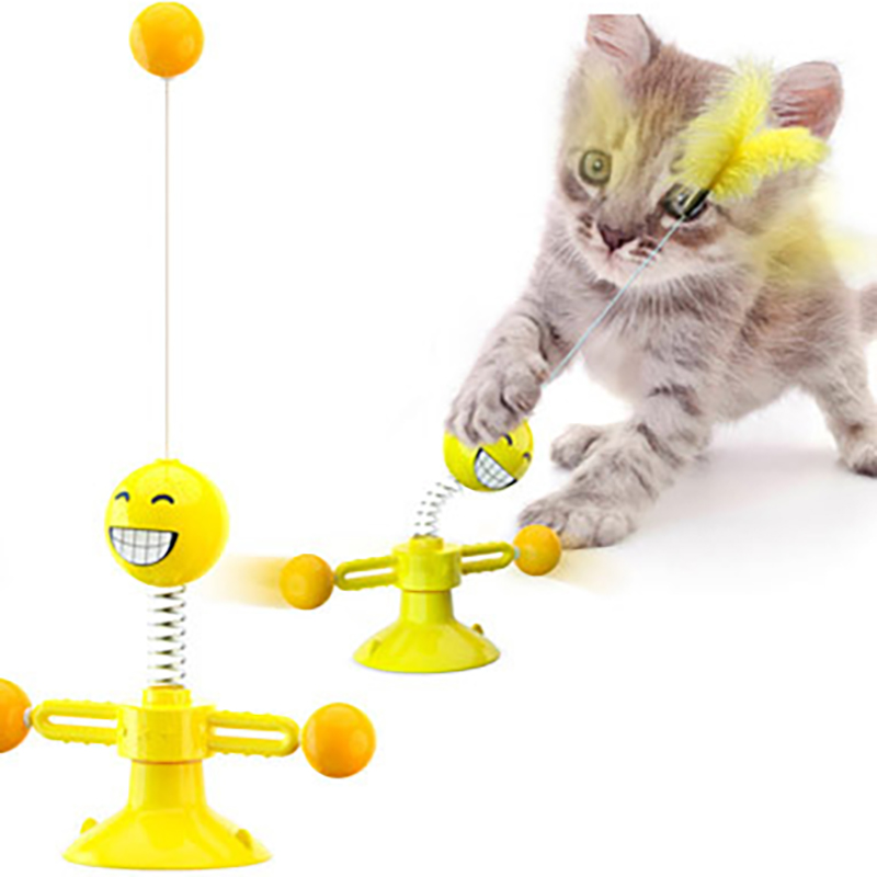 

Funny pet toy yellow spring man