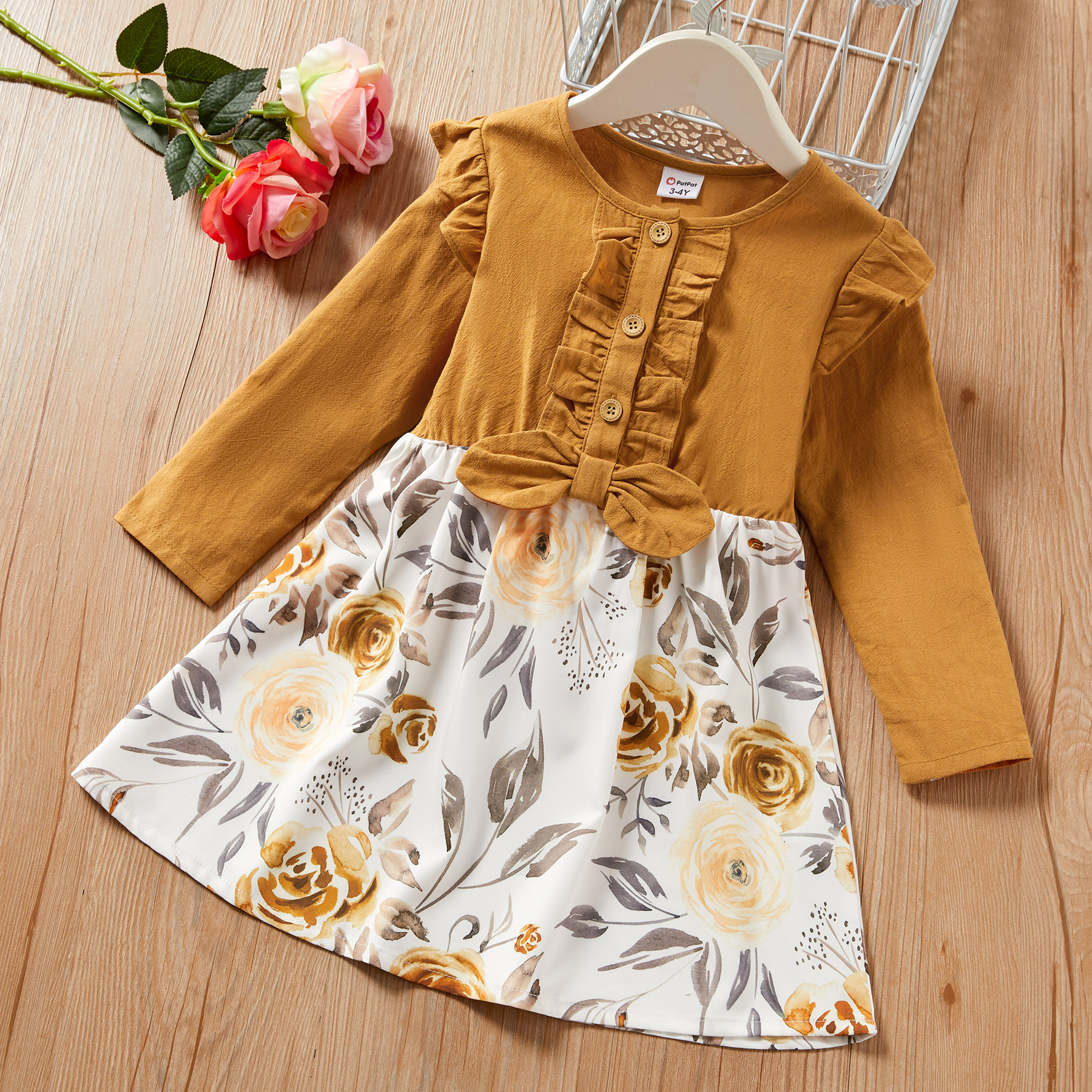 

Toddler Girl Retro Floral Dress