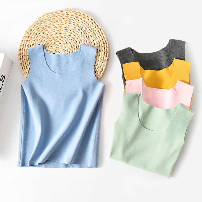 

Kids Girl Comfortable Solid Sleeveless Vest