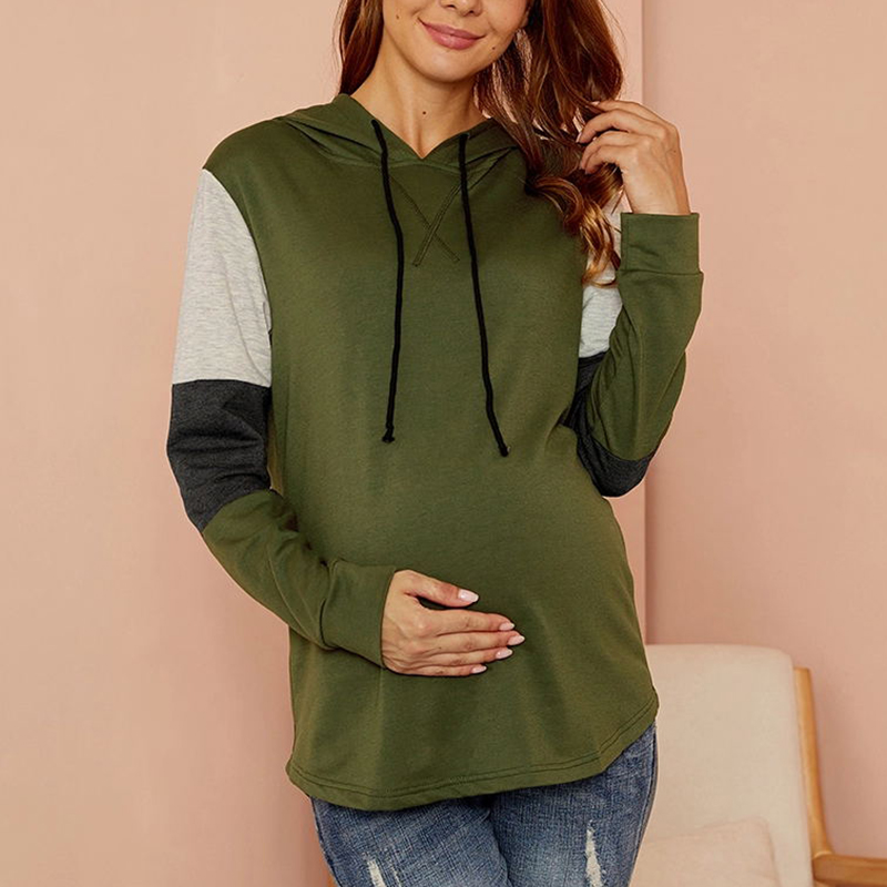 

Maternity Hooded Color Block Color block Hoodie