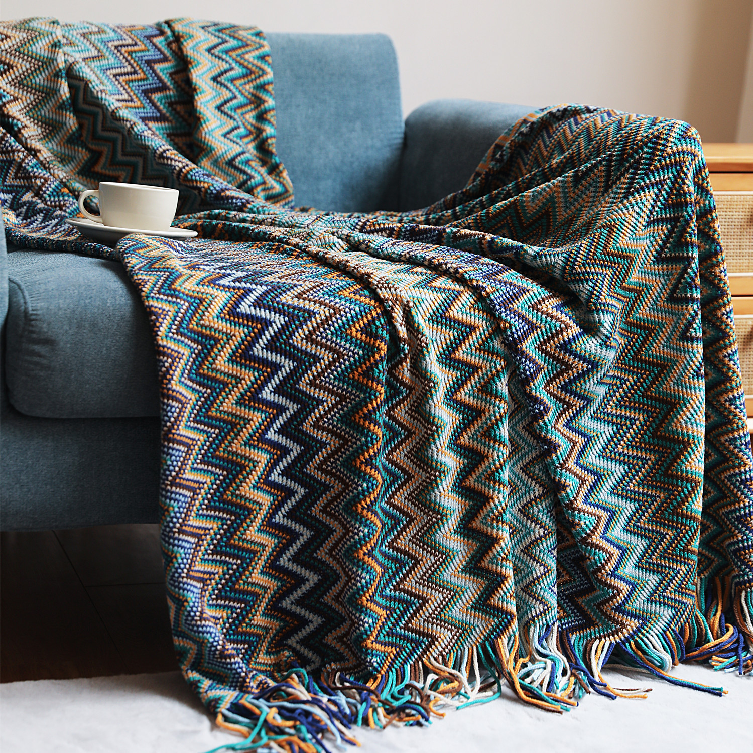 

Bohemian Blanket Sofa Blanket Cover Multifunctional Sofa Towel Bedspread