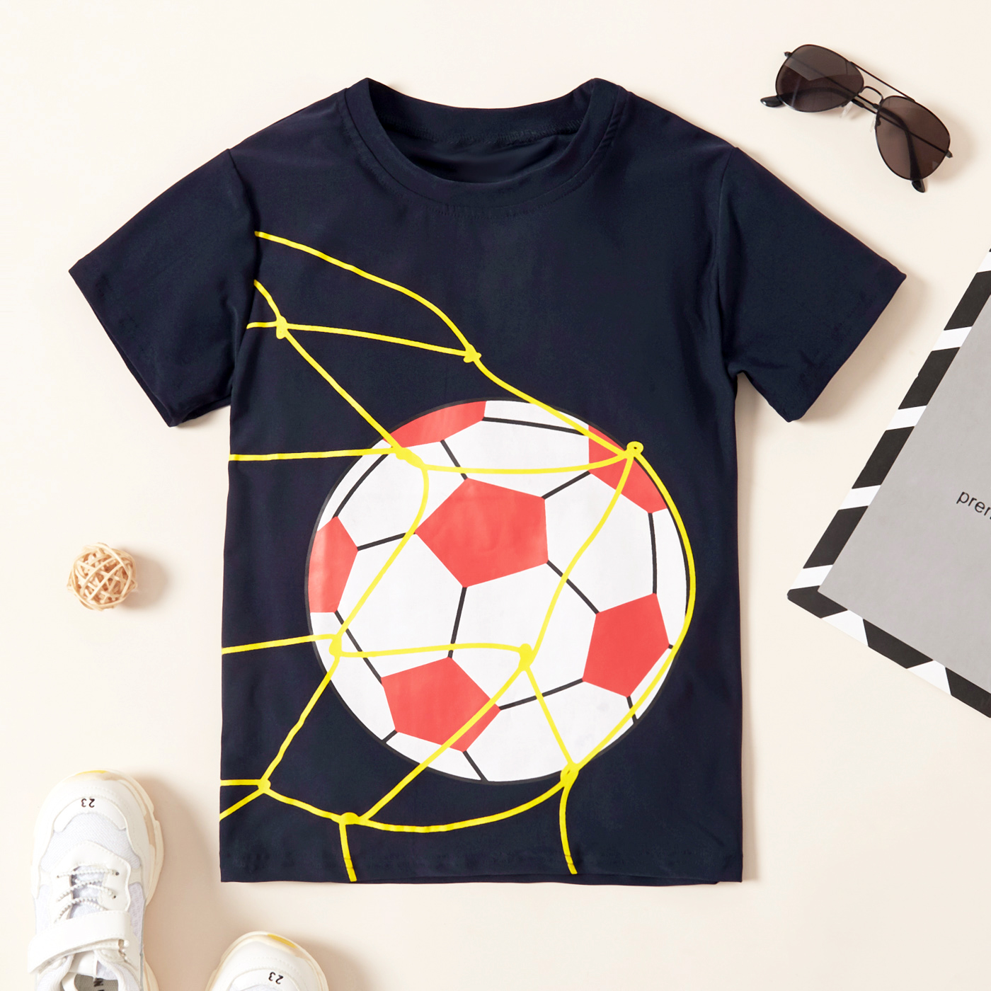 

Kids Boy Football Print Tee