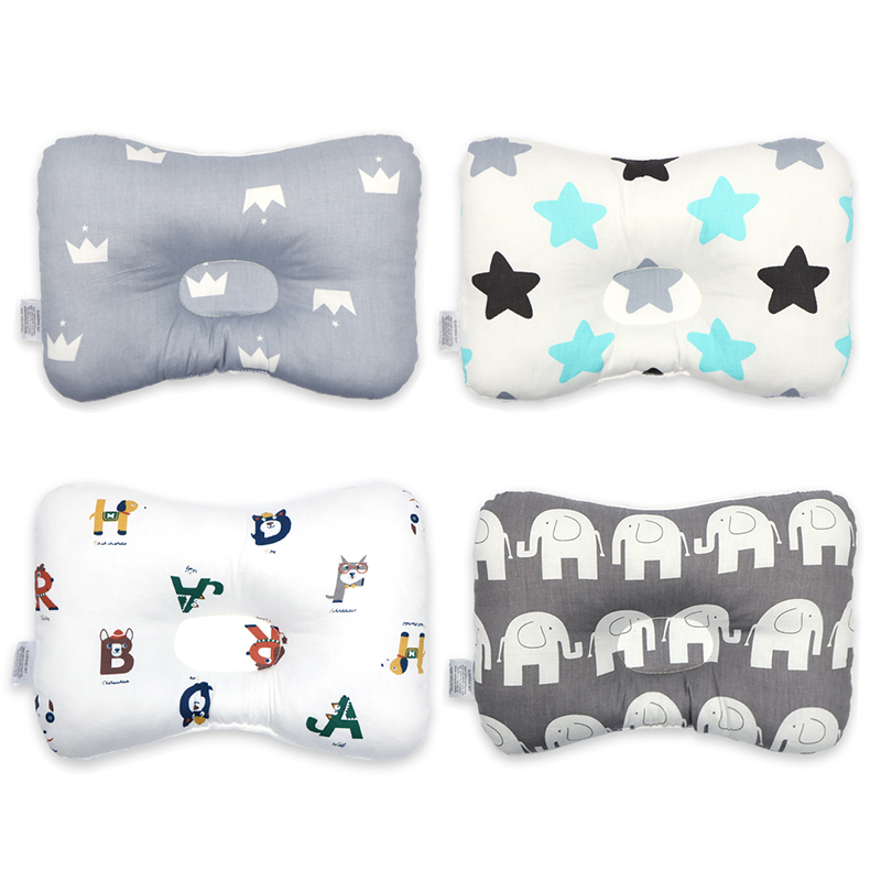 

Cotton Cartoon Stereotyped Baby Pillow Anti-eccentric Head Newborn Baby Pillow Four Seasons Universal Children Stereotyped Pillow