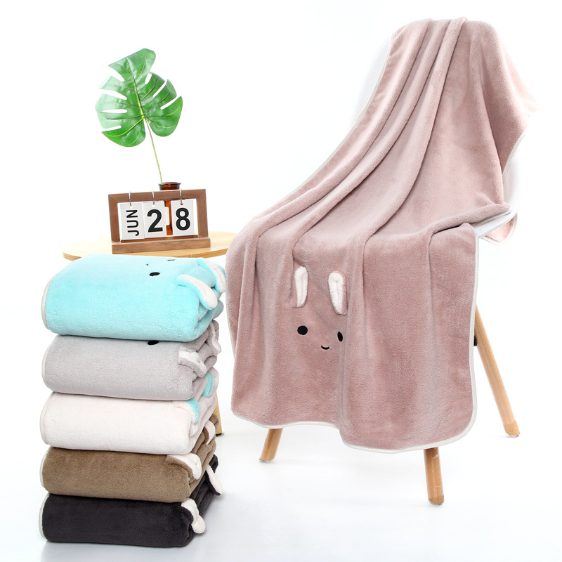

Cartoon Absorbent Towel Soft Beach Shower Towel Soft Adult Bathroom Quick Drying Bath Towel