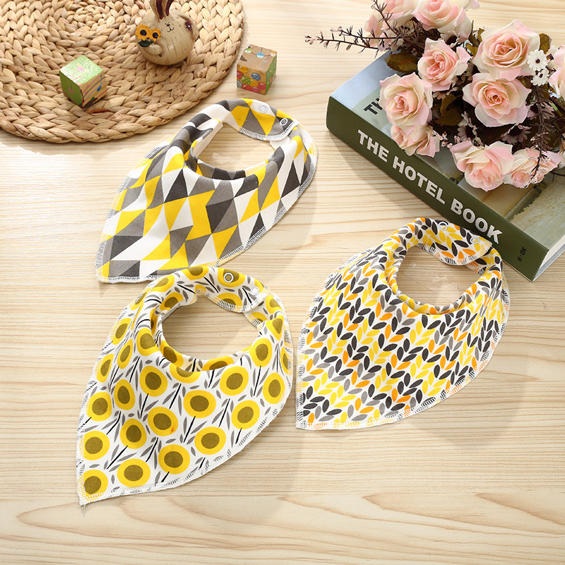 

3Pcs Baby Bibs Cute Cotton Infant Saliva Bibs Cute Baby Towel Infant Stuff