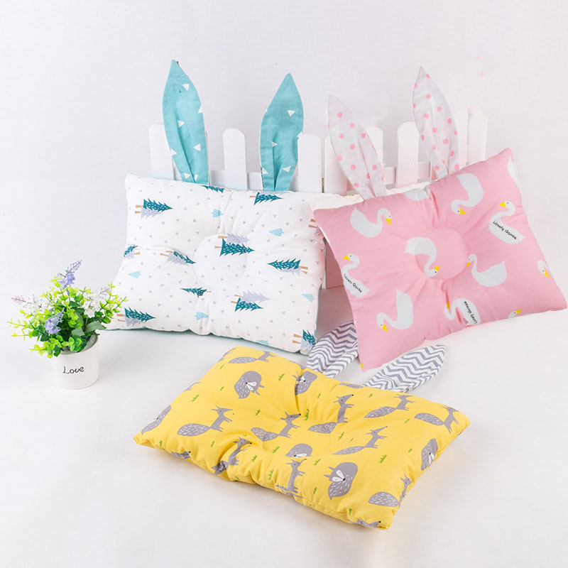 

Cotton Cartoon Rabbit Stereotyped Baby Pillow Anti-eccentric Head Newborn Baby Pillow Four Seasons Universal Children Stereotyped Pillow