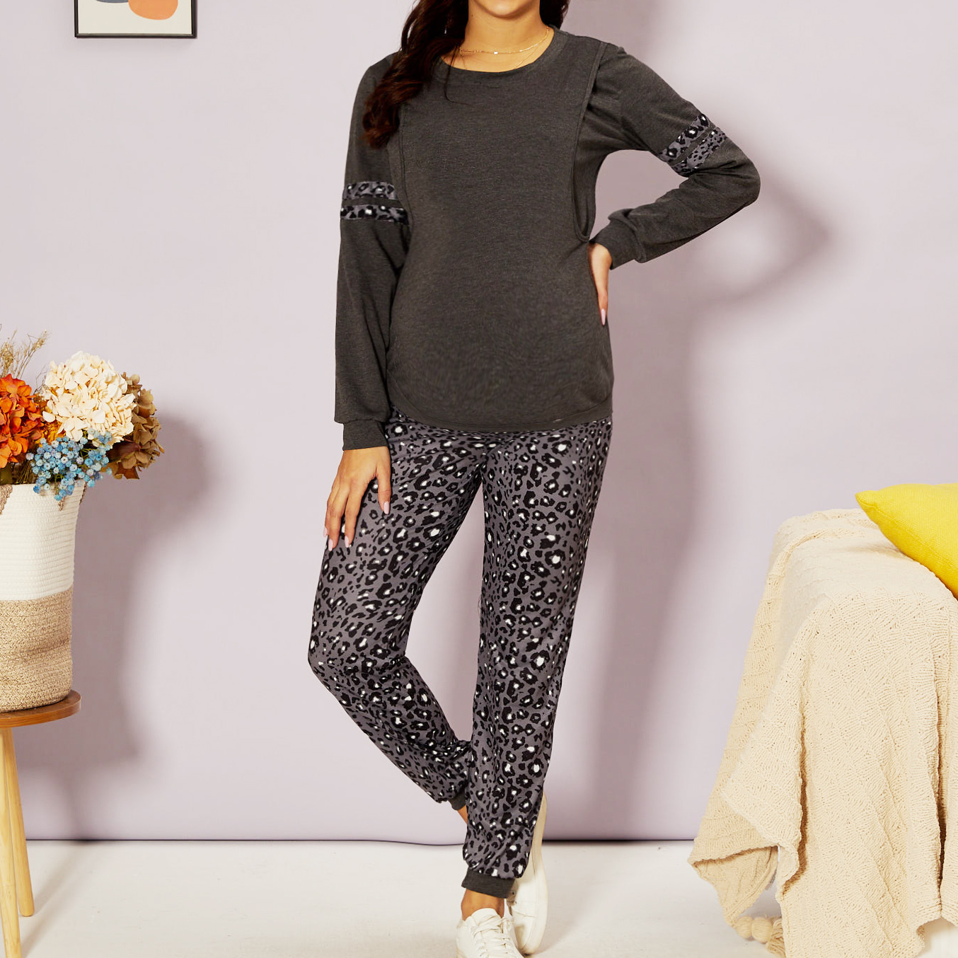 

Maternity Color Block Color block Pants suit