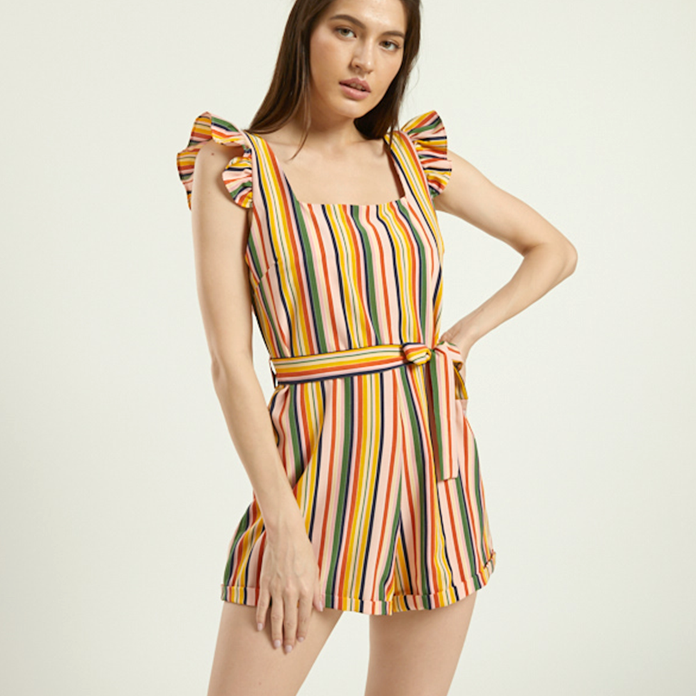 

Trendy Multi-color striped Jumpsuit