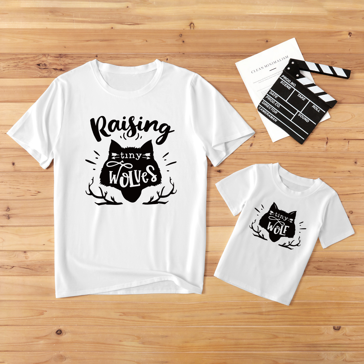 

Letter Print White Family Matching T-shirts for Daddy and Me