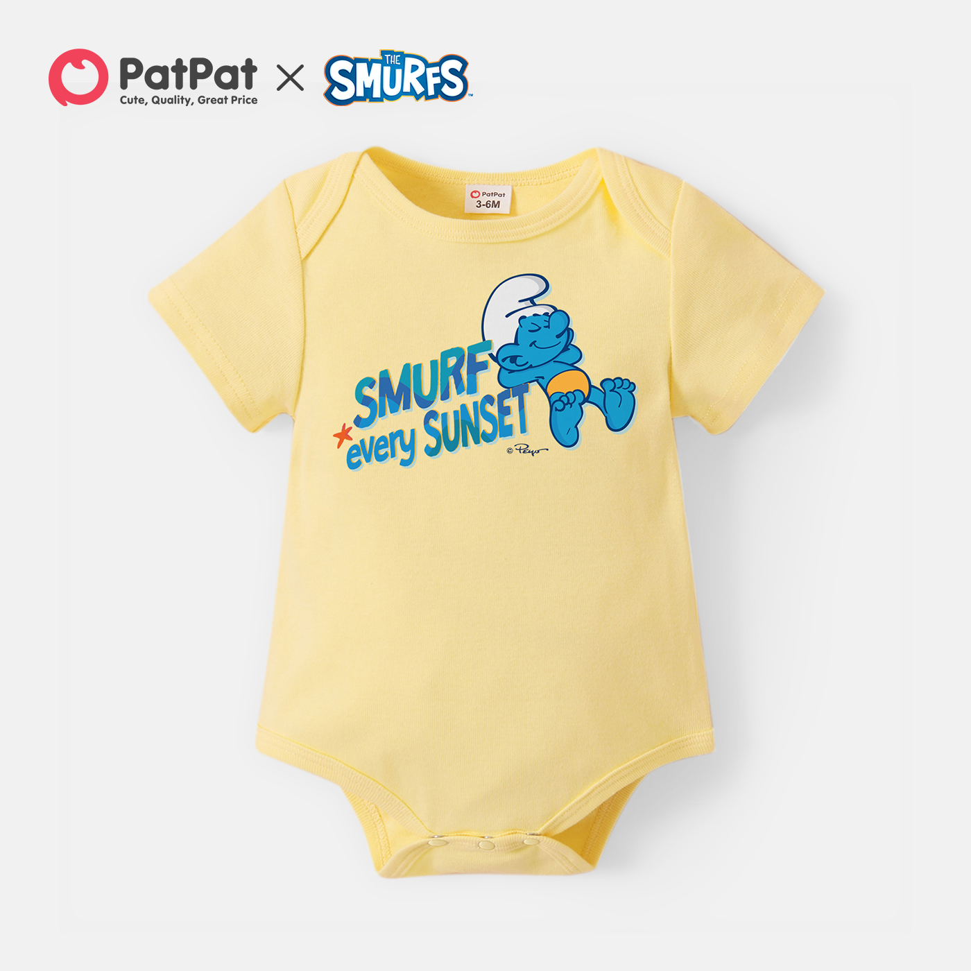 

Smurfs Baby Boy Holiday Sunset 100% Cotton Romper