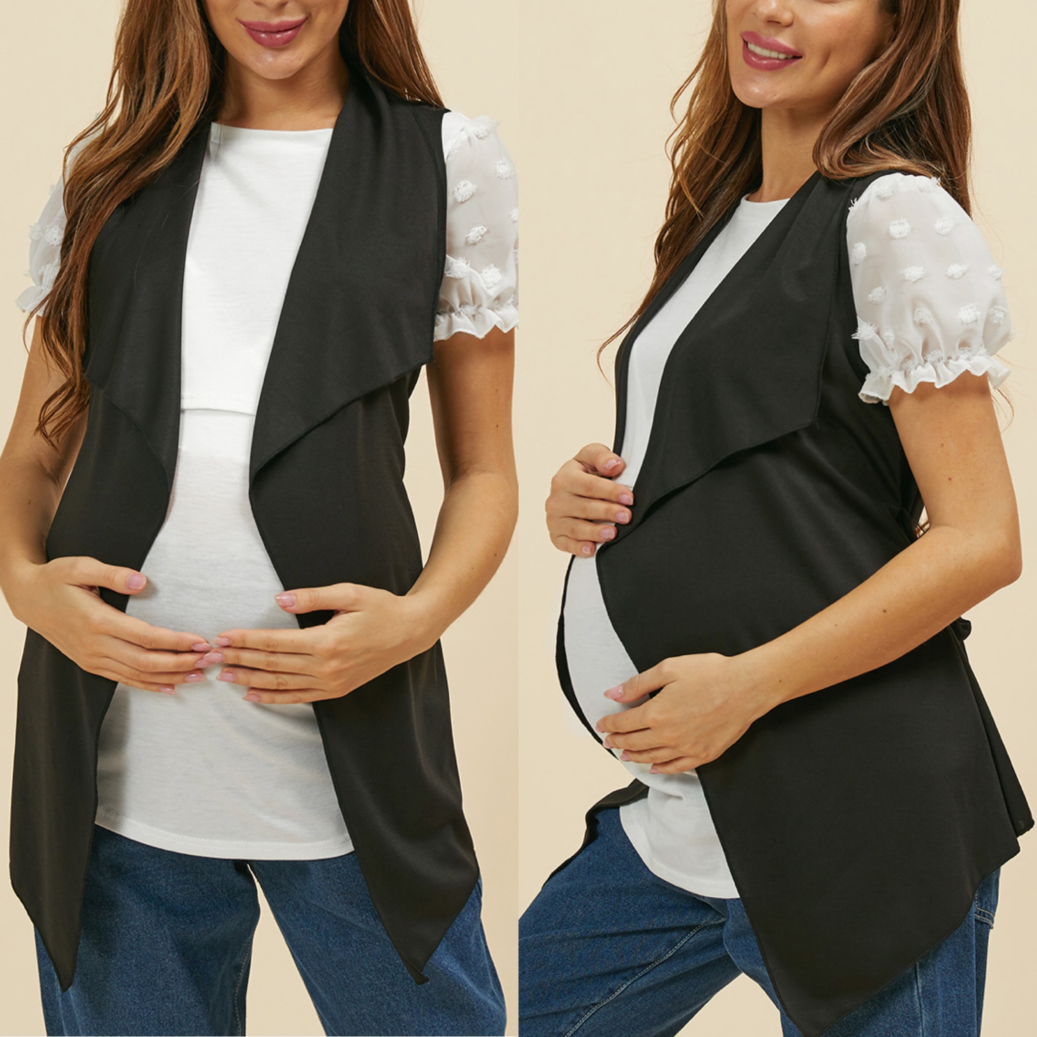 

Pretty Casual Solid Maternity Coat