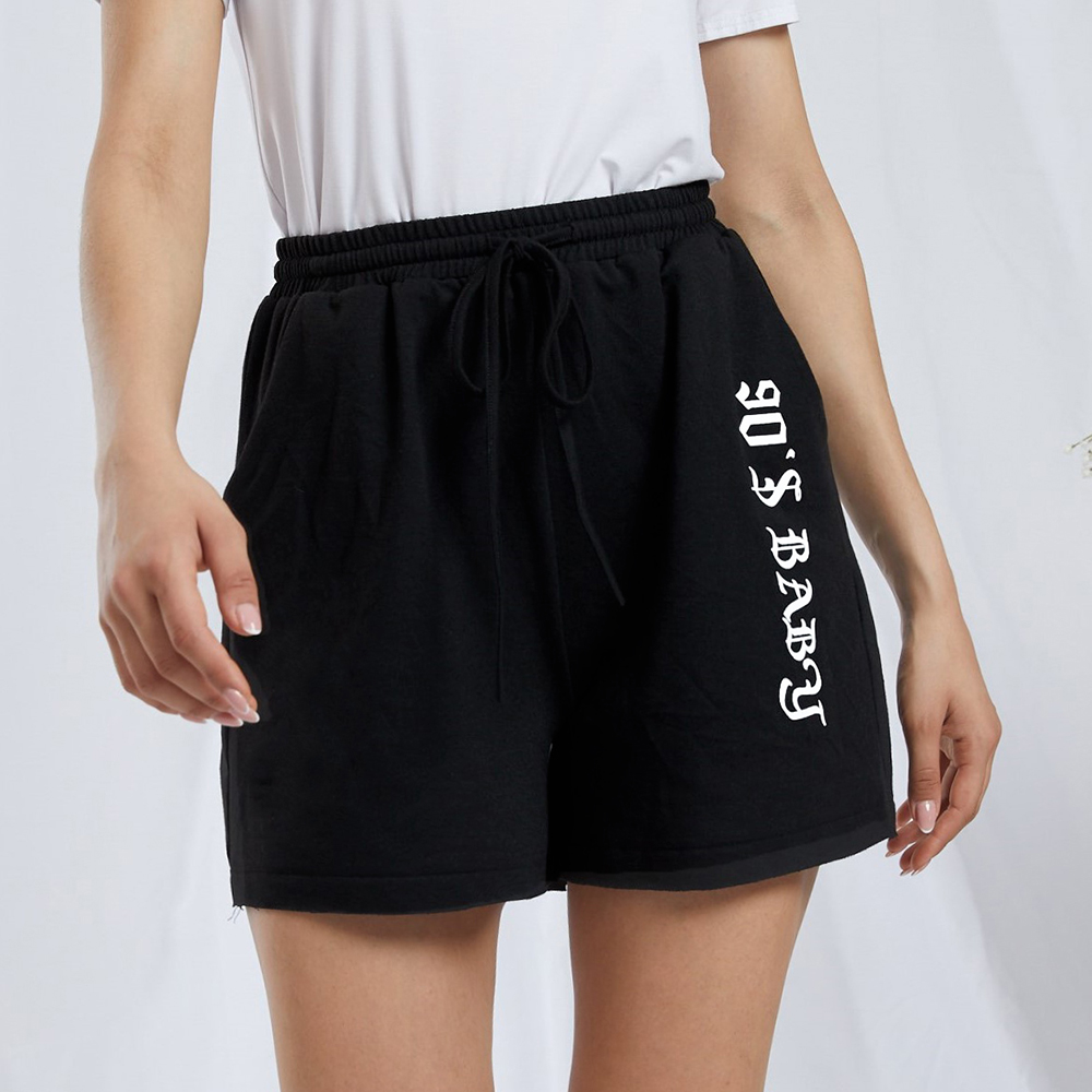 

Casual Letter Print Relaxed fit Wide trousers shorts