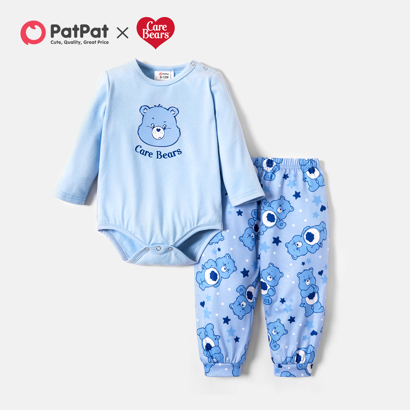 

Care Bears 2-piece Sweet Animal Baby Jumpsuit and Pants Set