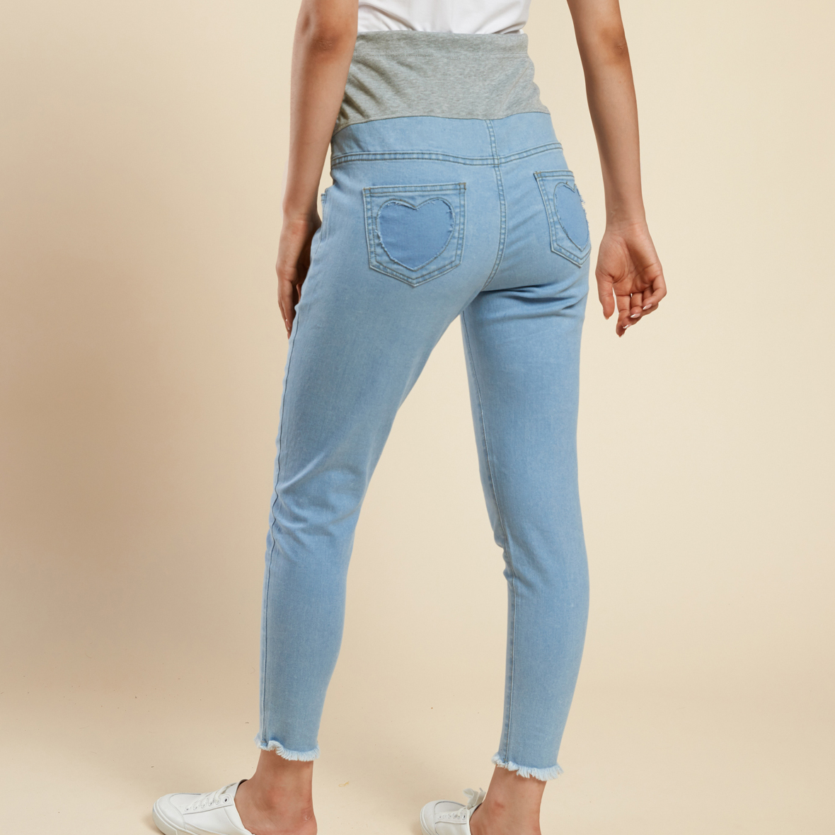 

Maternity casual Plain Print Regular type jeans