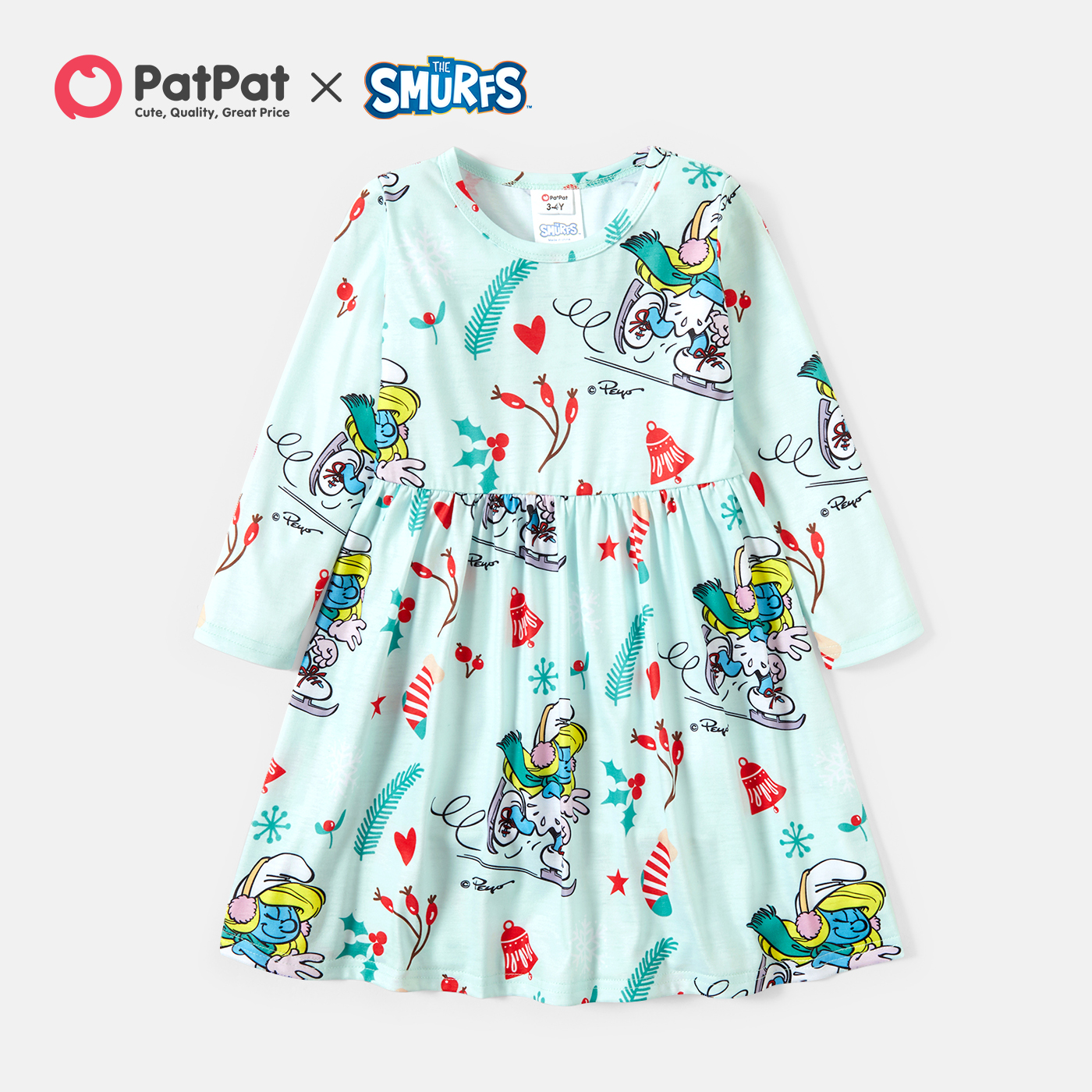 

Smurfs Toddler Girl Long-sleeves Dress